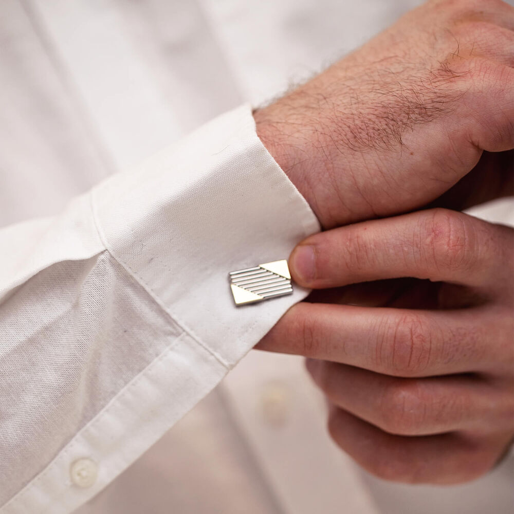 Silver-plated and Gold-plated Cufflinks image number 3