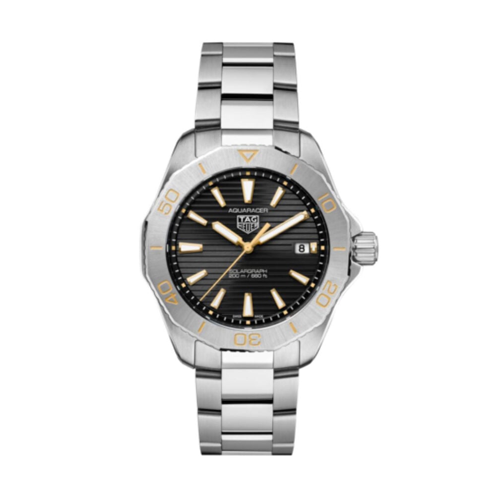 TAG Heuer Aquaracer Professional 200 Solargraph UK Limited Edition 40mm Steel Bracelet Watch