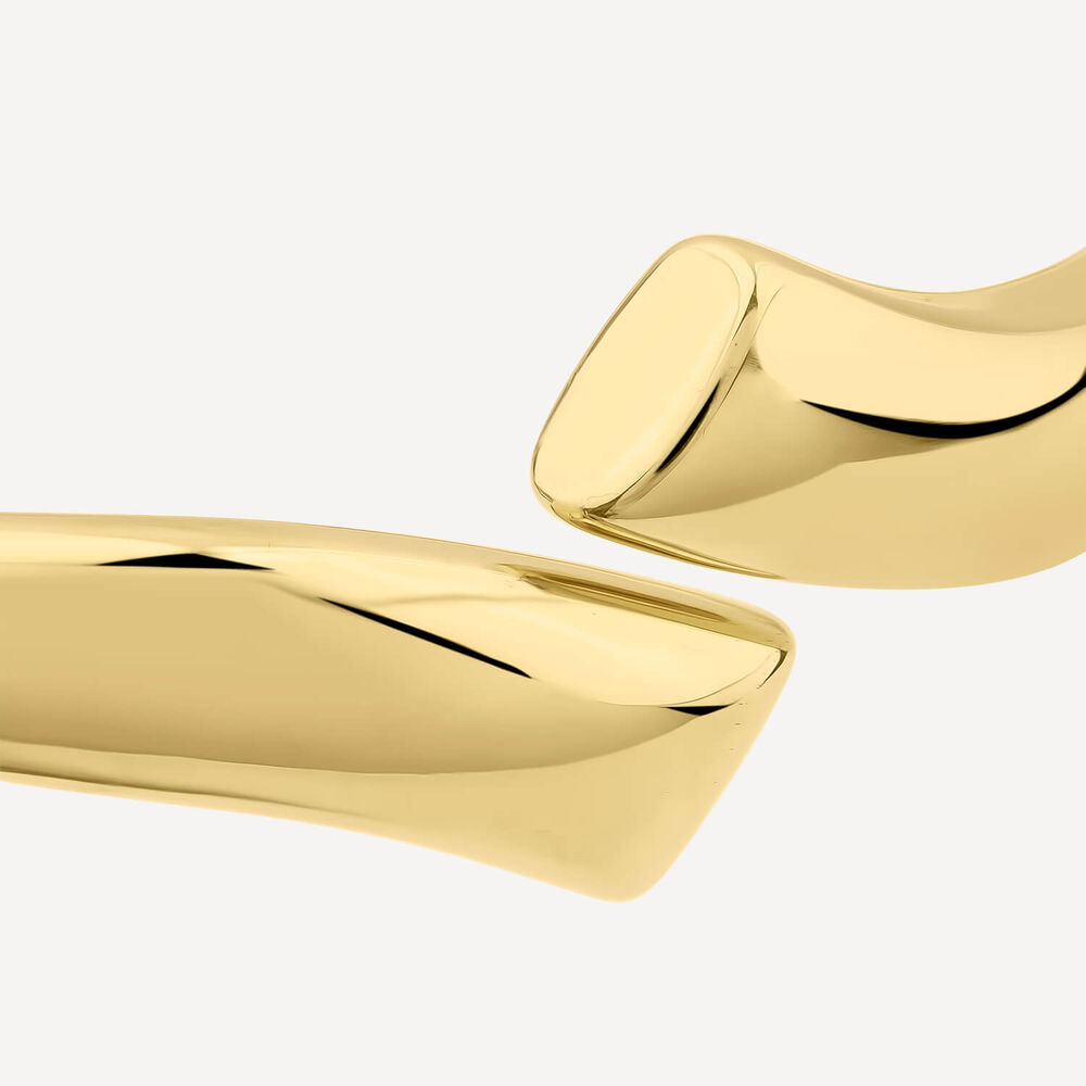 Yellow Gold Plated Sterling Silver Polished Twist Bangle image number 3