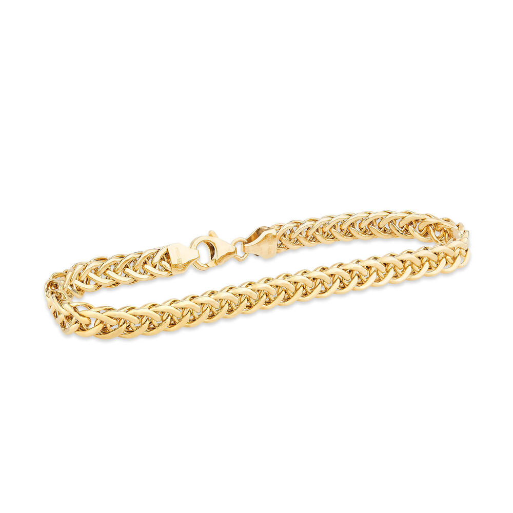 9ct Yellow Gold Herringbone Bracelet image number 1
