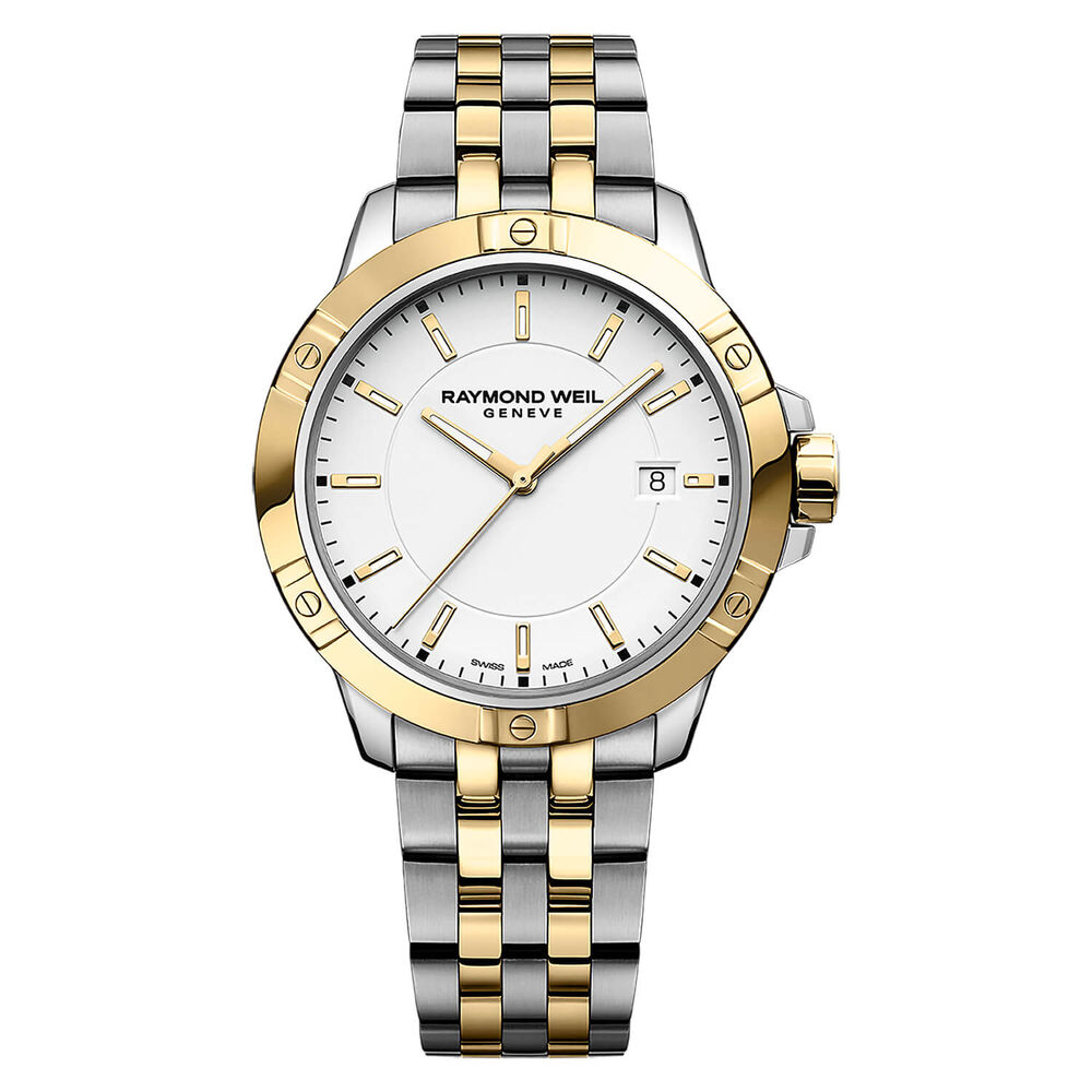 Raymond Weil Tango Classic 41mm White Dial Two-Tone Steel Bracelet Watch image number 0