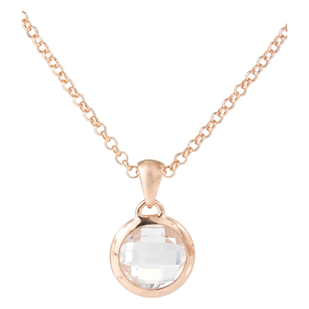 Bronzallure Round Crystal Pendant image number 0
