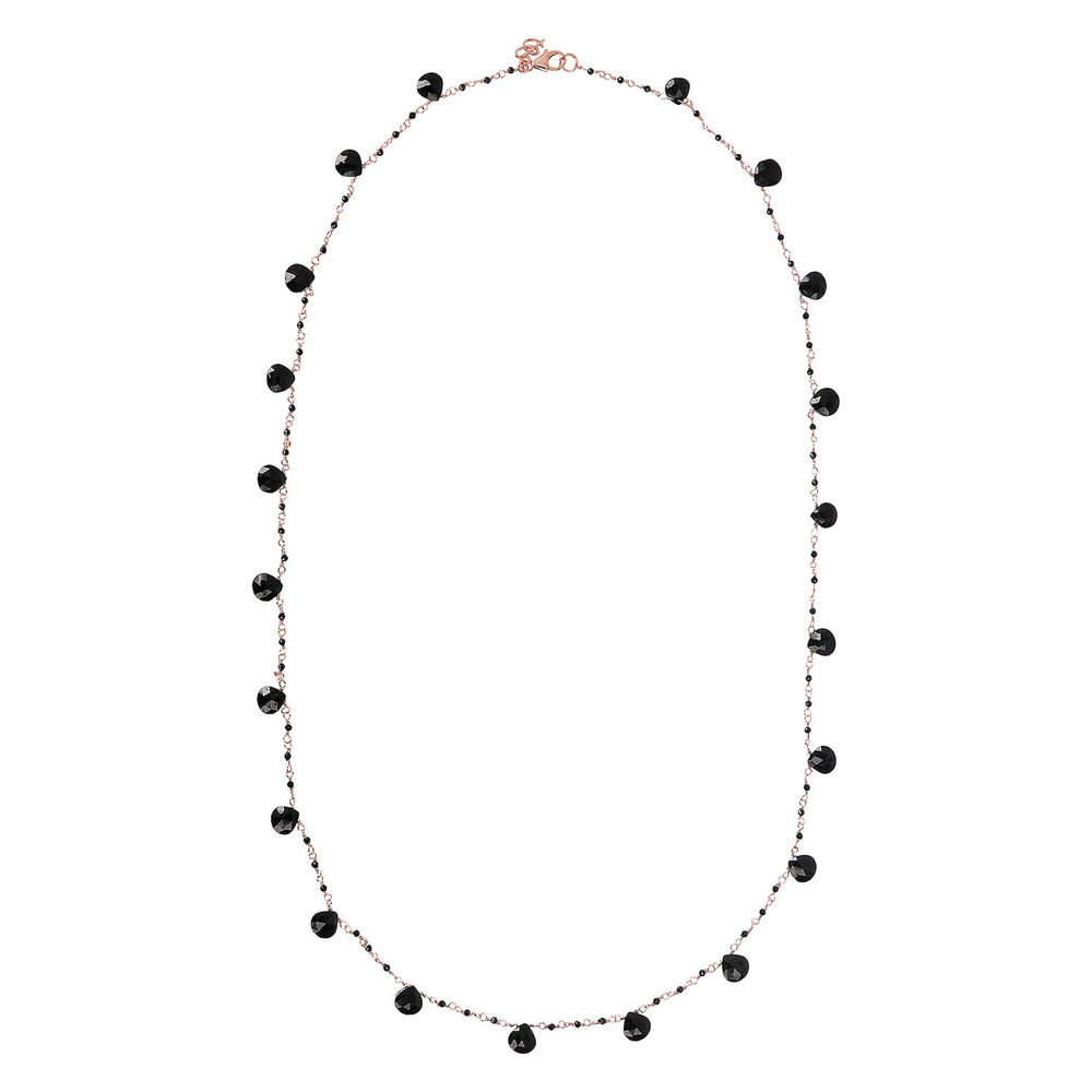 Bronzallure Purezza Collection Black Spinel 20" Ladies Necklet