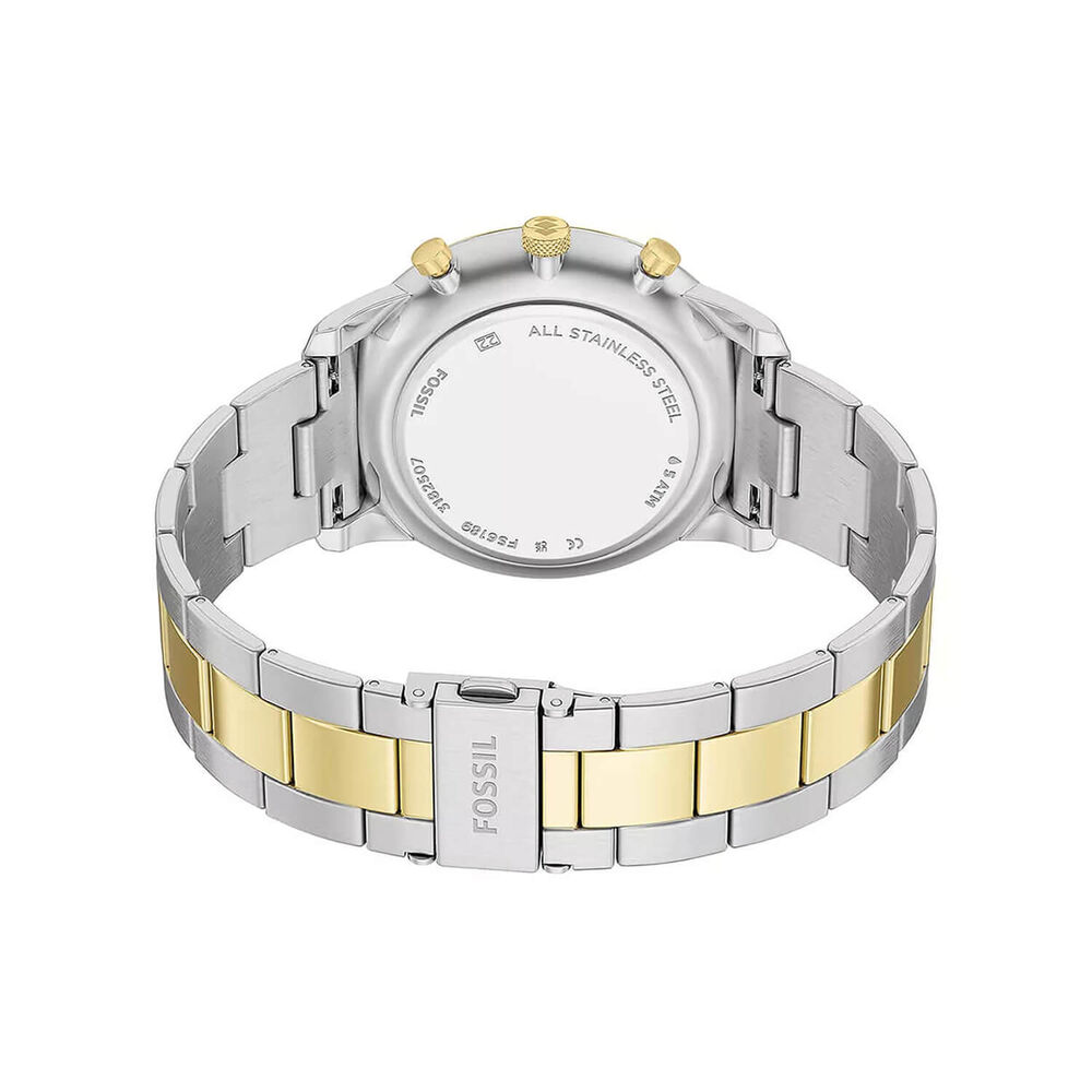 Fossil Neutra 44mm Olive Green Dial Two Tone Steel Bracelet Watch