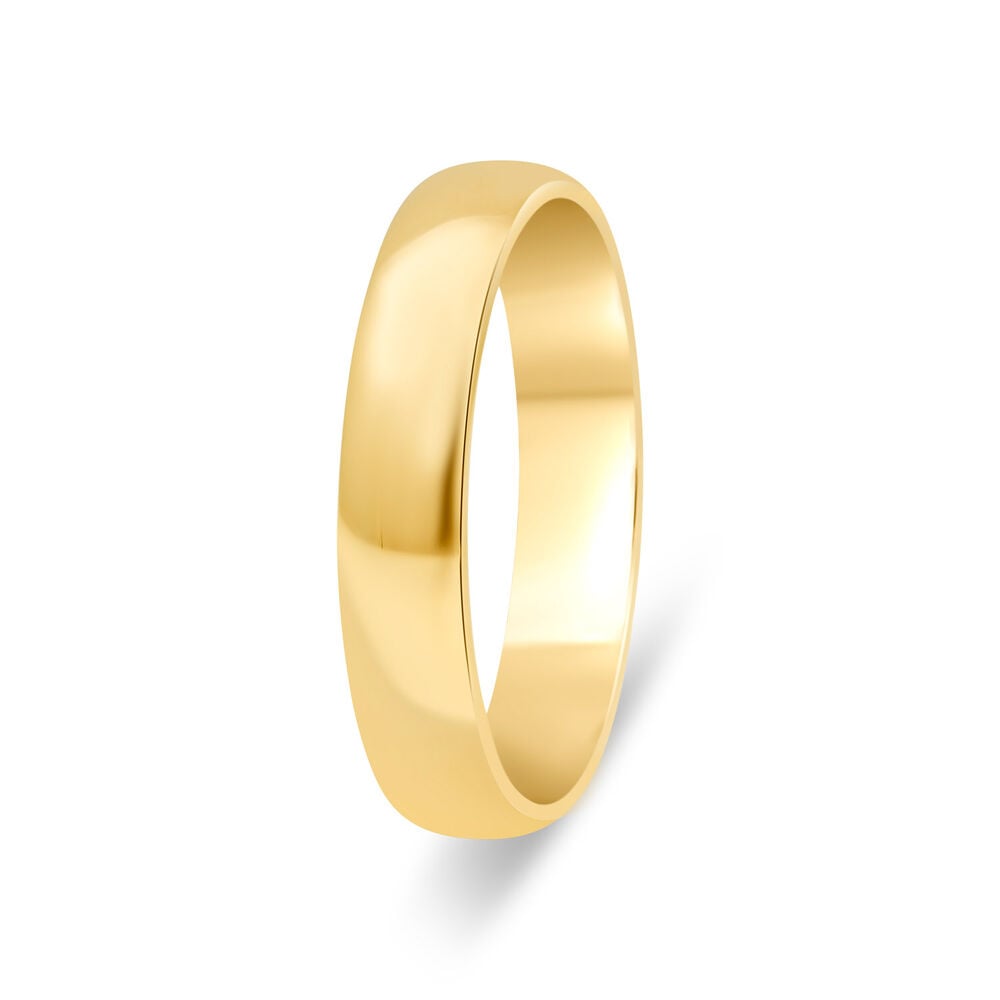 9ct Gold 4mm Gents Wedding Ring image number 3