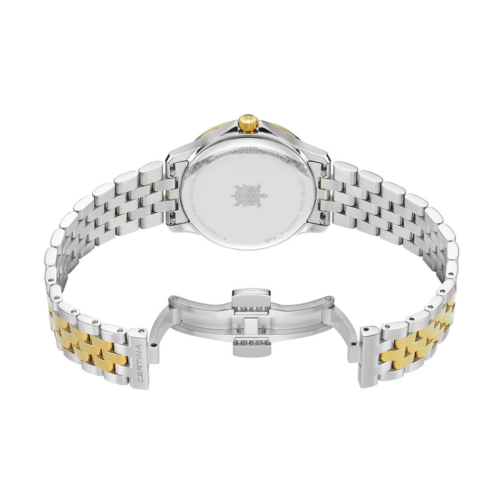 Certina DS-8 Lady 31mm Silver Dial Two Tone Steel Bracelet Watch image number 2
