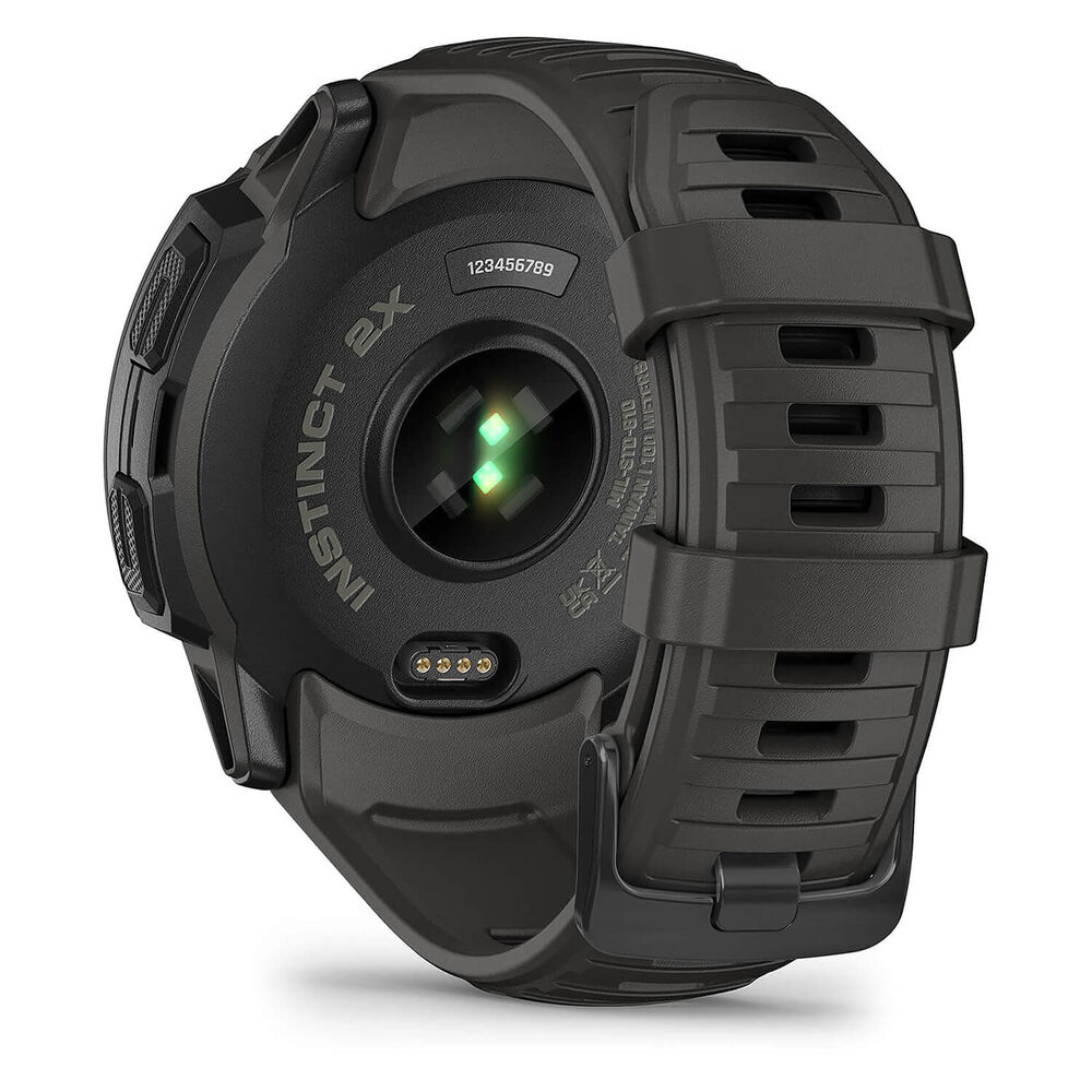 Garmin Instinct 2x Solar Graphite 50mm Black Silicone Strap Watch image number 3