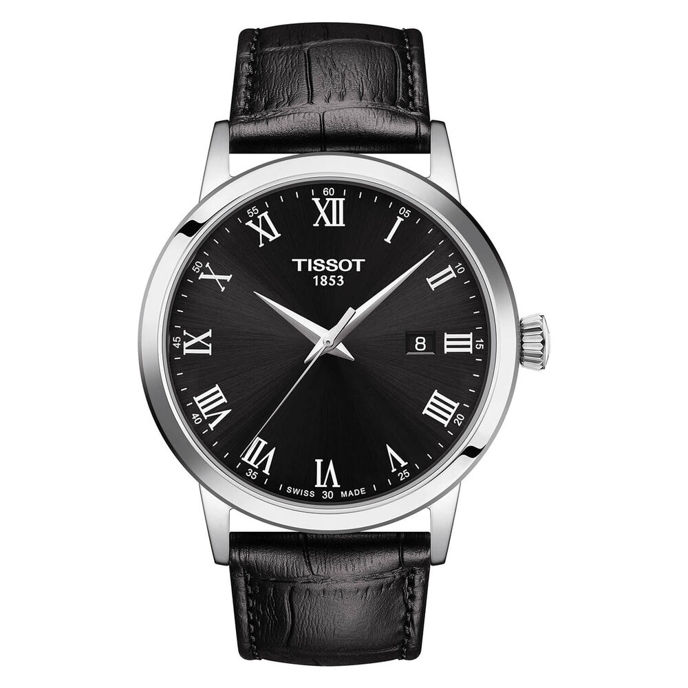 Tissot Classic Dream 42mm Quartz Black Dial Steel Case Black Strap Watch image number 0