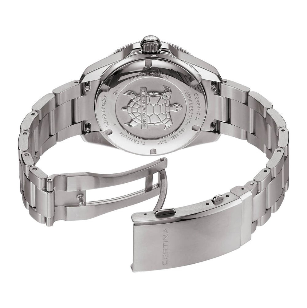 Certina DS Action Diver 40.5mm Blue Dial Titanium Bracelet Watch image number 3