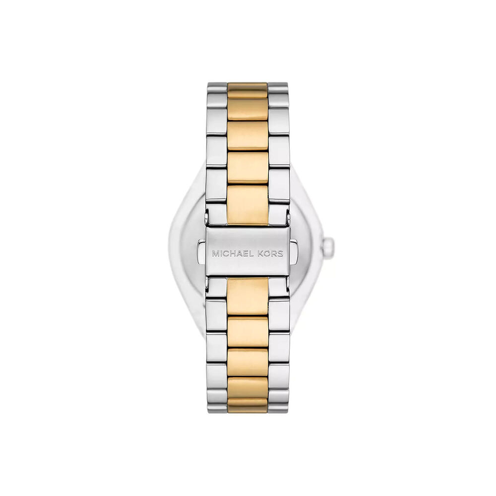 Michael Kors Lennox 37mm White Dial Two Tone Steel Bracelet Watch