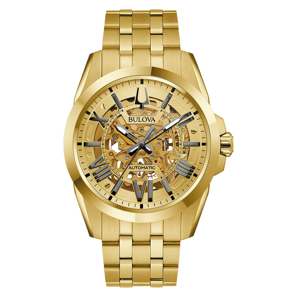Bulova Sutton Automatic 43mm Gold-Yellow Bracelet Watch