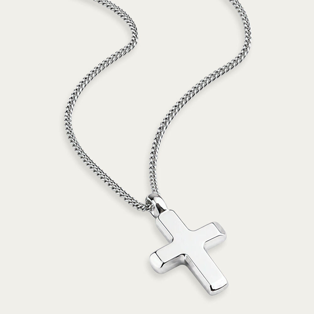 Sterling Silver Polished Cross Pendant