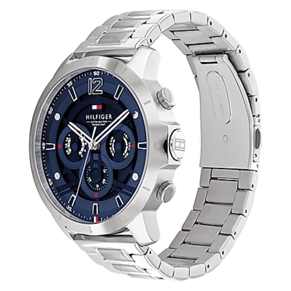 Tommy Hilfiger 50mm Blue Dial Stainless Steel Bracelet Watch