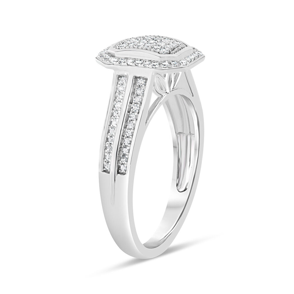 18CT W/G ENS REC DIA CLUST WITH DOUB DIA SET SHLDERS 0.20CT H I1 image number 3