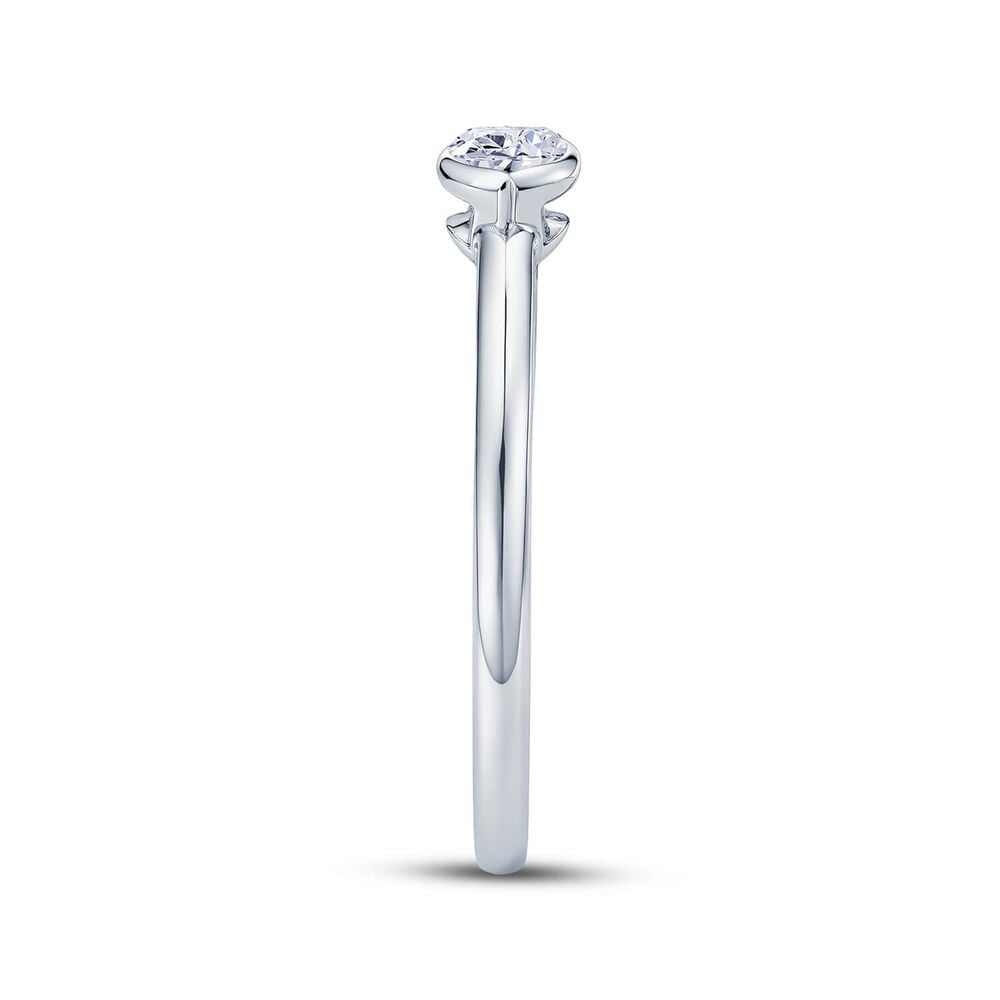 Born Contour 9ct White Gold 0.25ct Marquise Lab Grown Diamond Bezel Set Ring