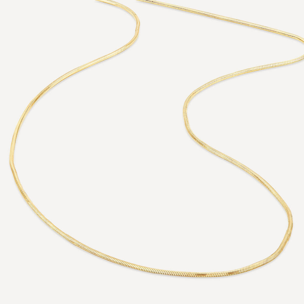 9ct Yellow Gold 18' Shiny Diamond Cut Chain Necklet image number 3