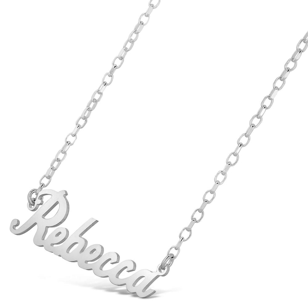 Sterling Silver Personalised Name Necklace (up to 6 letters) (Special Order) image number 1