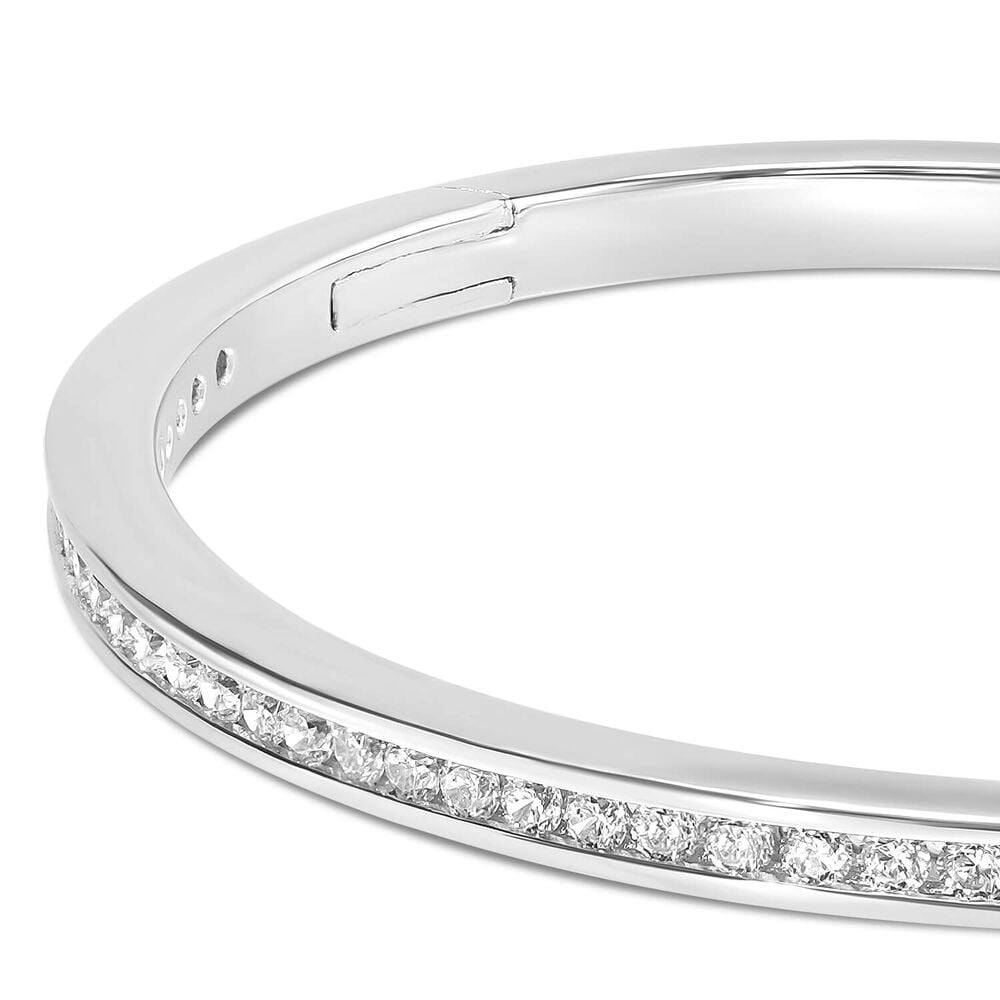Sterling Silver Cubic Zirconia Bangle image number 1
