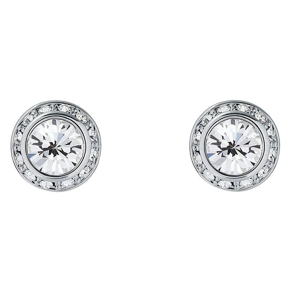 Ted Baker Soletia Silver Plated Solitaire Sparkle Crystal Round Stud Earrings image number 0