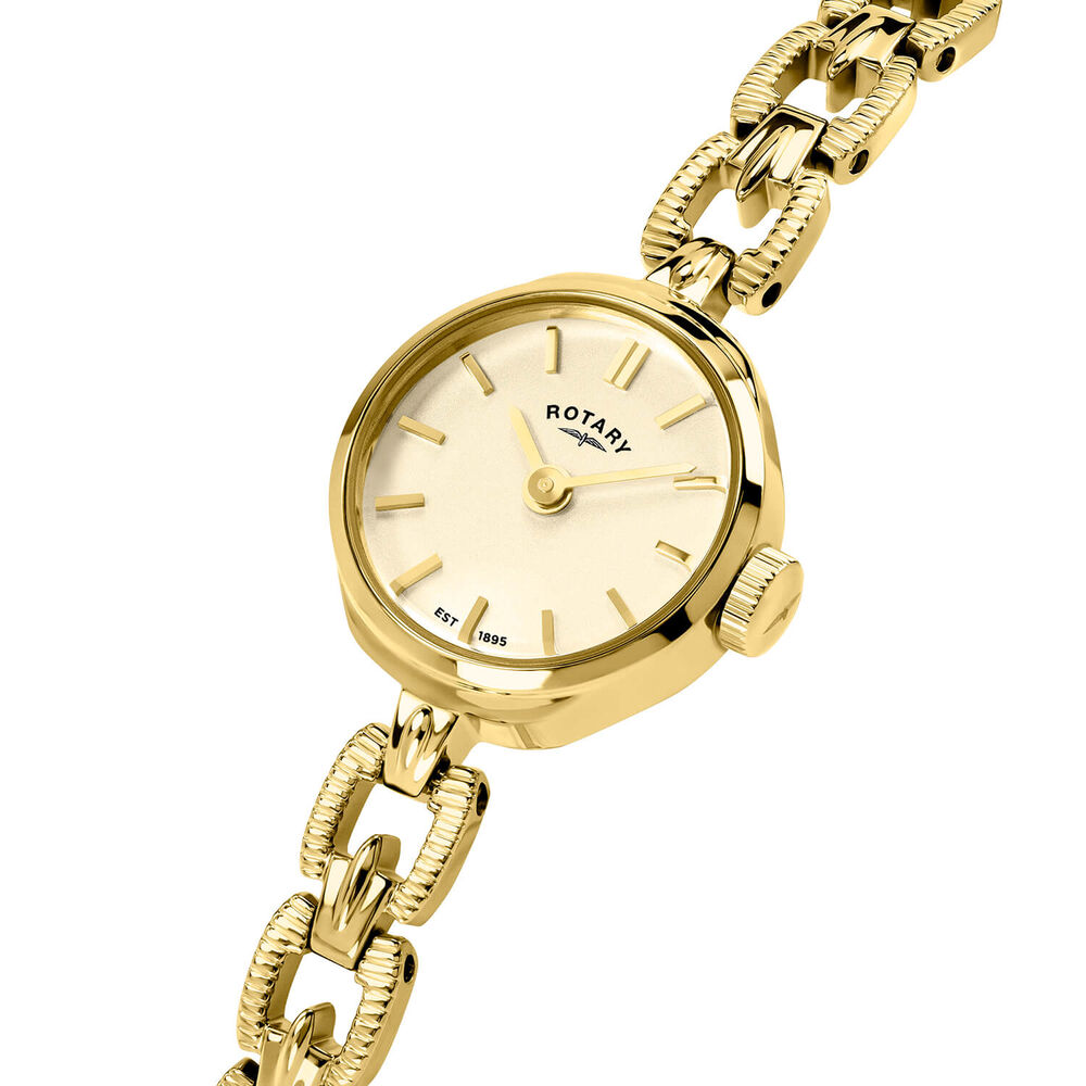 Rotary 1895 20mm Gold Dial & Gold Plated Stainless Steel Bracelet Watch