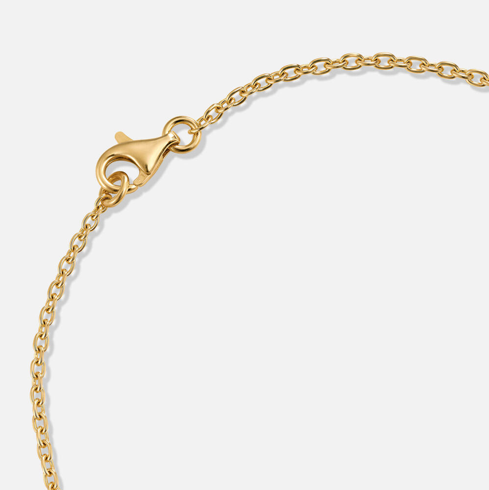Yellow Gold Plated Sterling Silver 0.20ct Lab Grown Diamond Floating Bar Bracelet