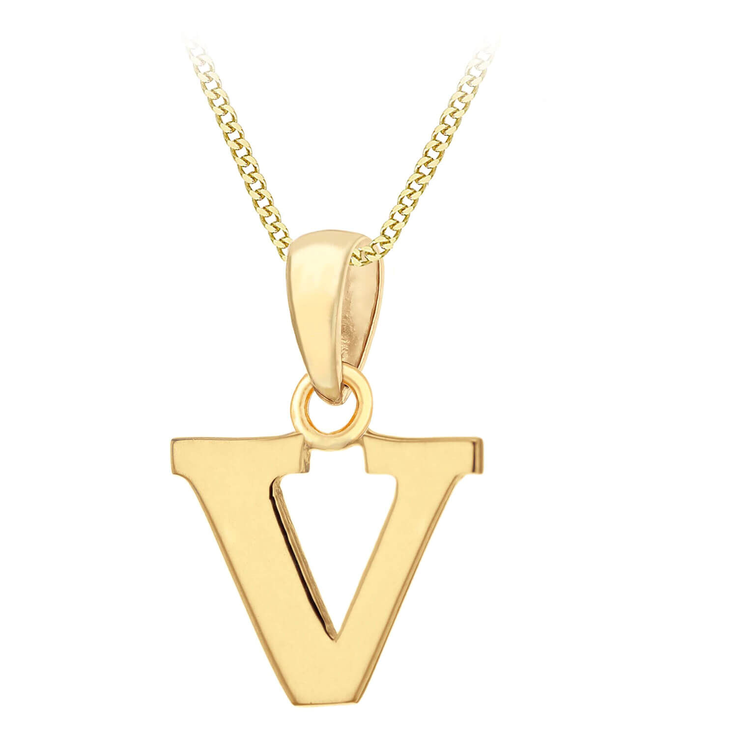 Gold outlet v necklace