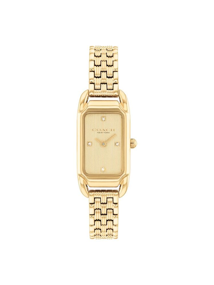 Coach Cadie 28.5mm Gold Dial Gold Tone Steel Bracelet Watch