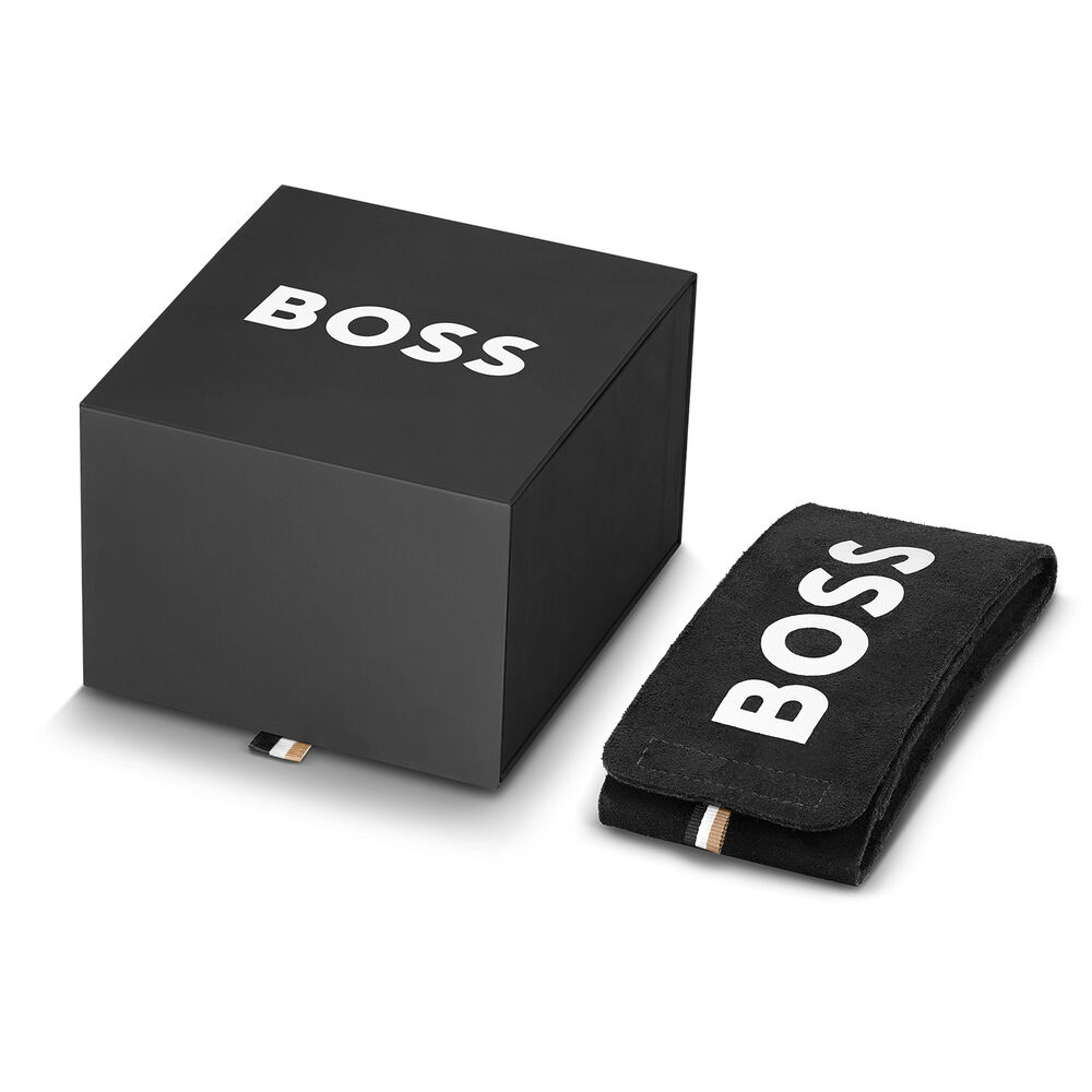 BOSS Principle 41mm Black Dial 3 Hands Black Strap Watch image number 3
