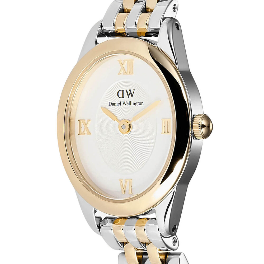 Daniel Wellington Ophelia Mini Two Tone Gold 22x25.5mm White Dial Steel Bracelet Watch image number 1