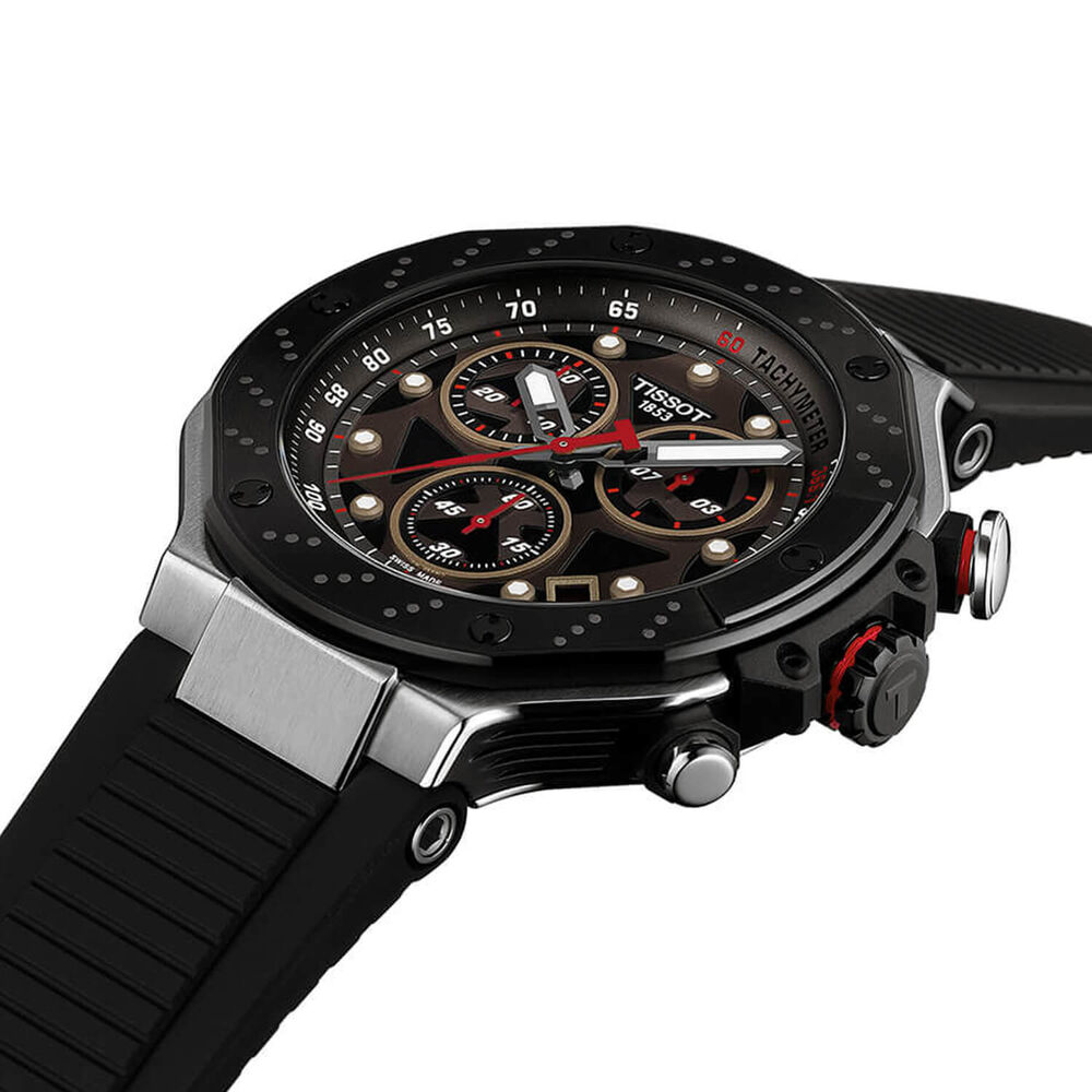 Tissot T-Race MotoGP Quartz Chronograph 45mm Dark Grey Dial Black Rubber Strap Watch image number 1