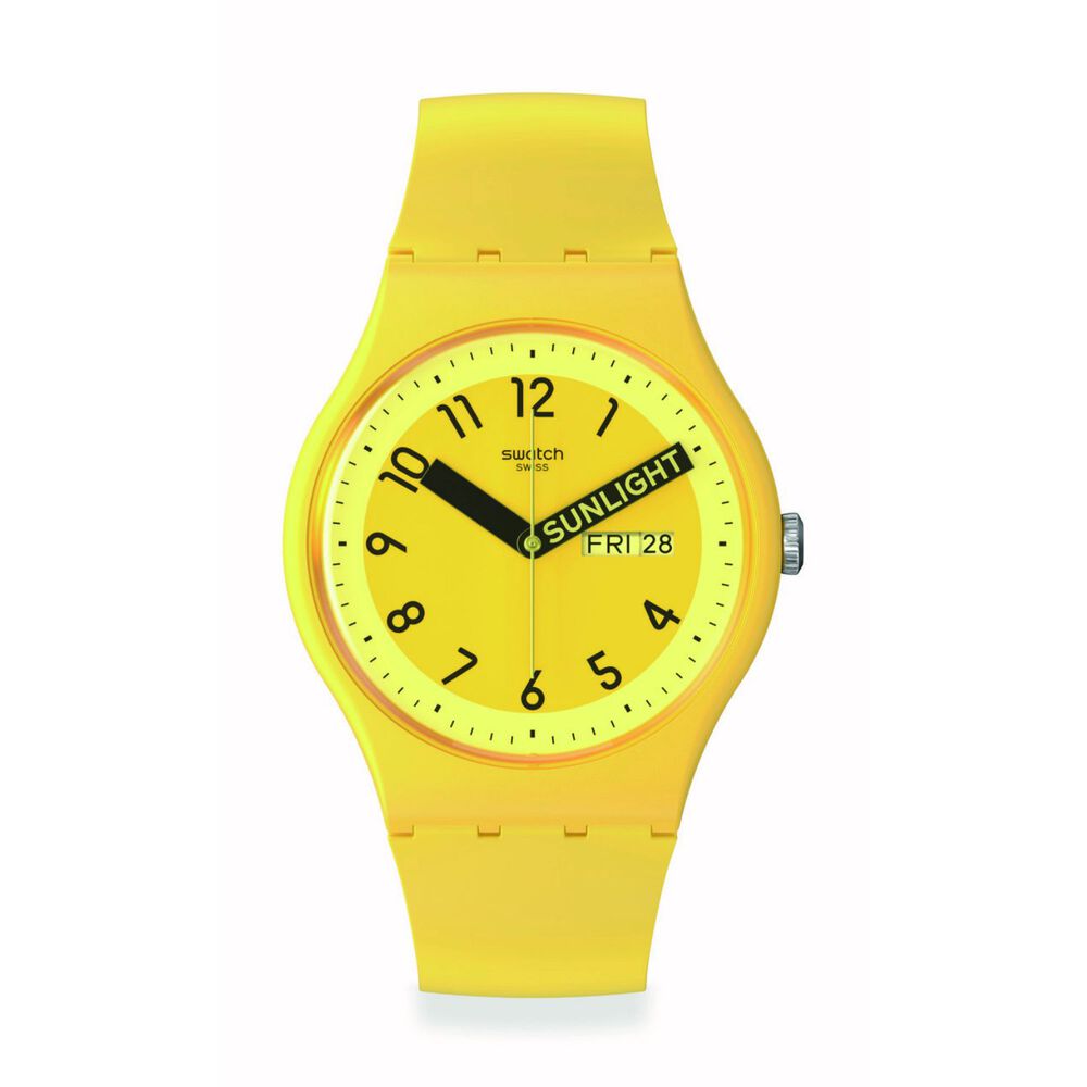 Swatch Proudly Yellow 41mm Yellow Dial &Strap Watch