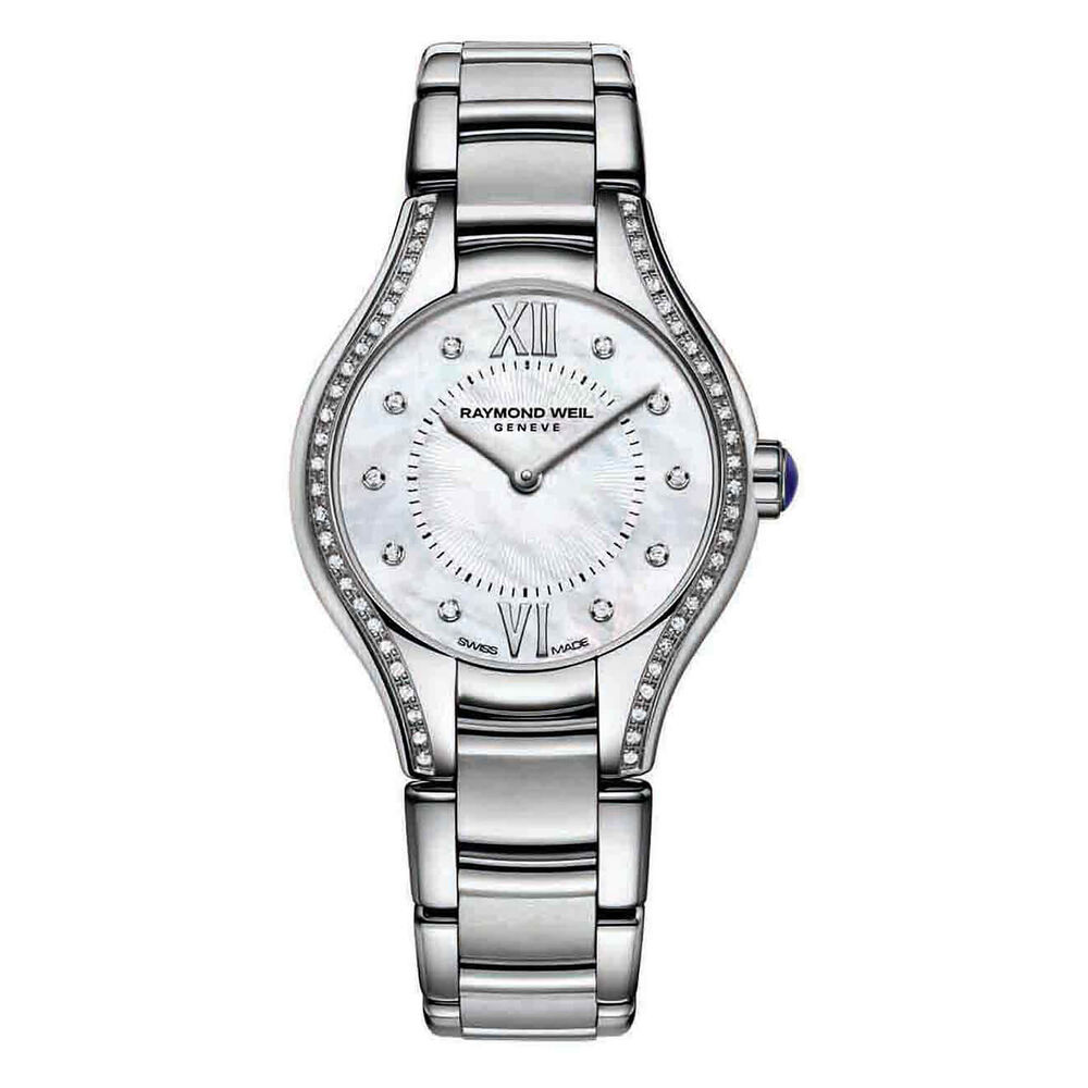 Raymond Weil Noemia White Diamond Dot Dial Stainless Steel Bracelet Watch