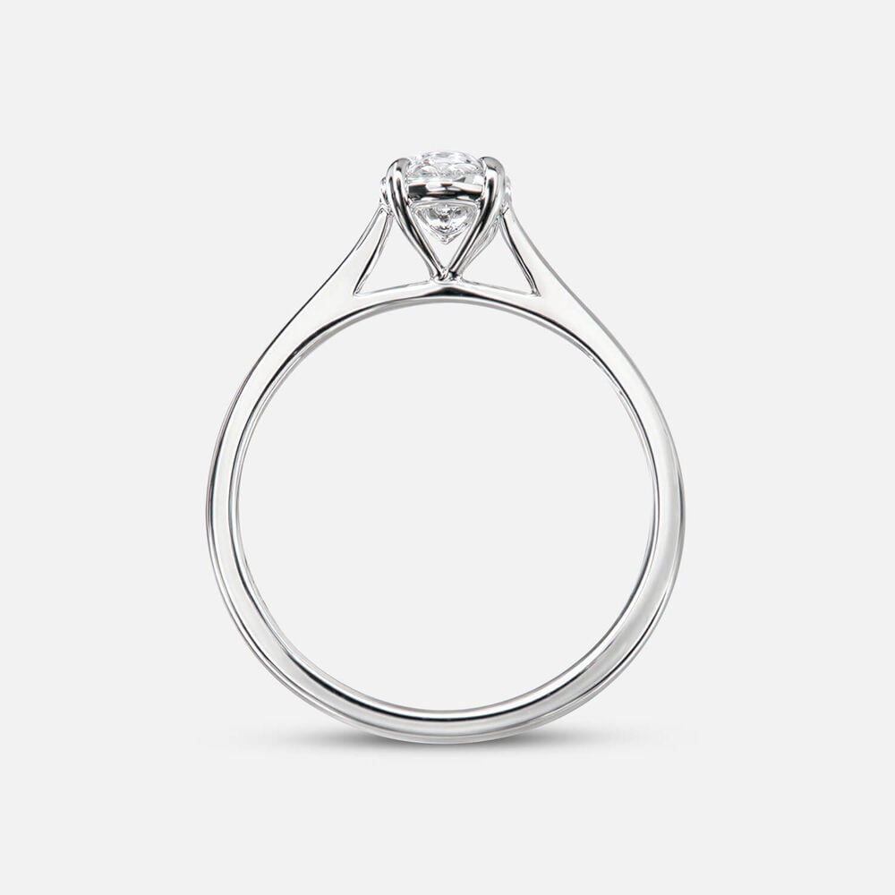 Platinum 1.00ct Oval Diamond Solitaire Ring