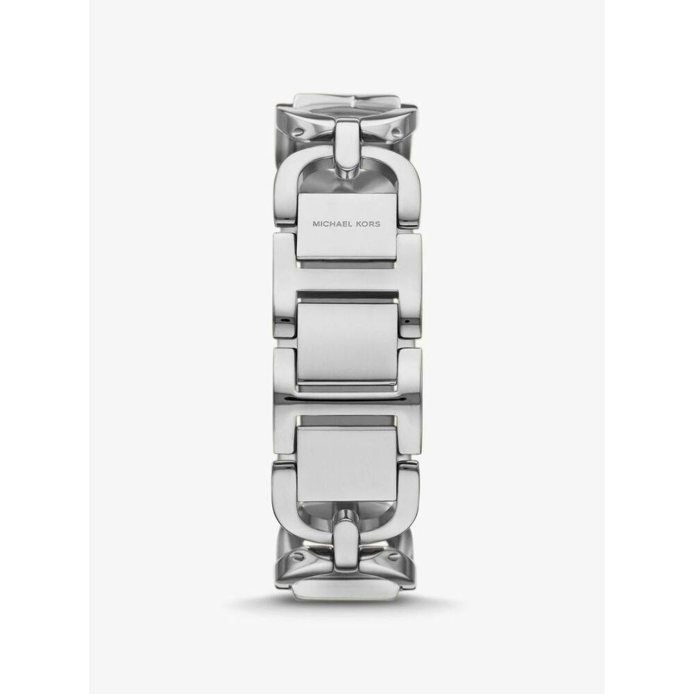 Michael Kors Empire 30mm Silver Logo Dial Steel Case Watch image number 2