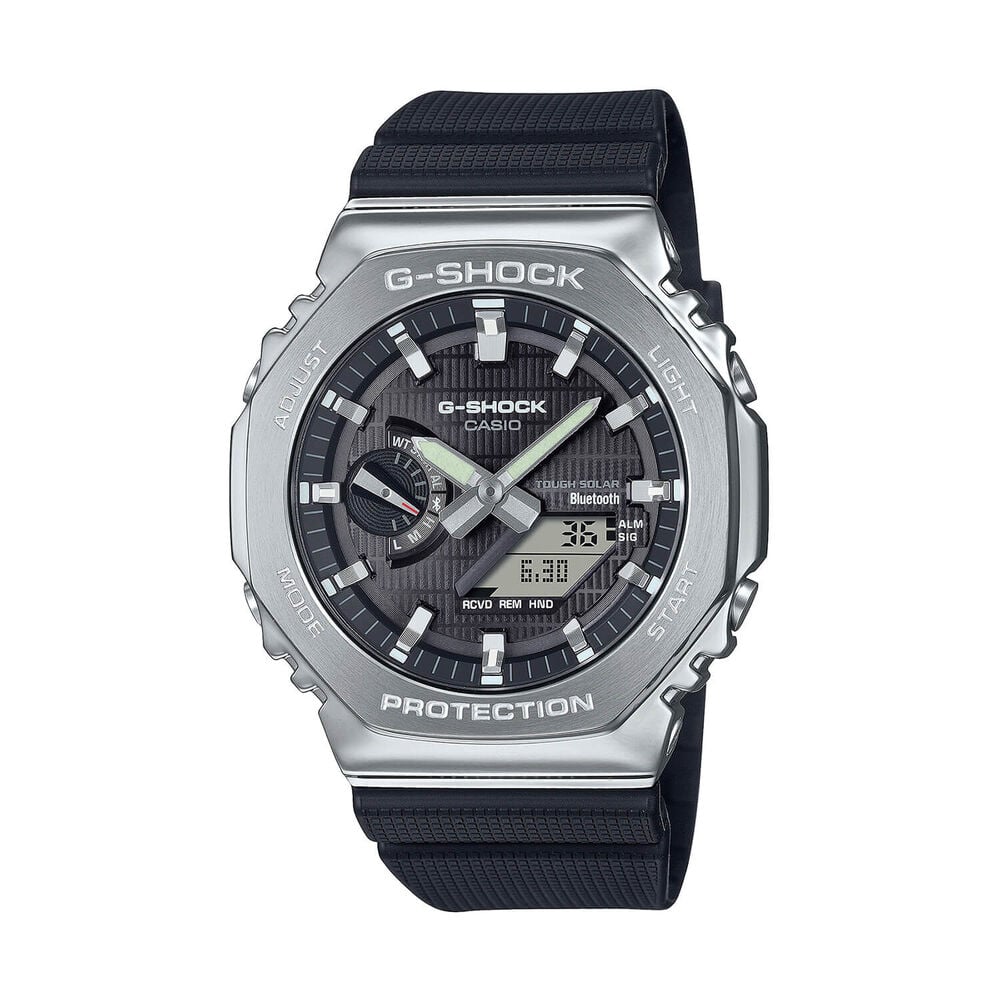 G-SHOCK Metal Covered 49.3mm Dial Black Resin Strap Watch