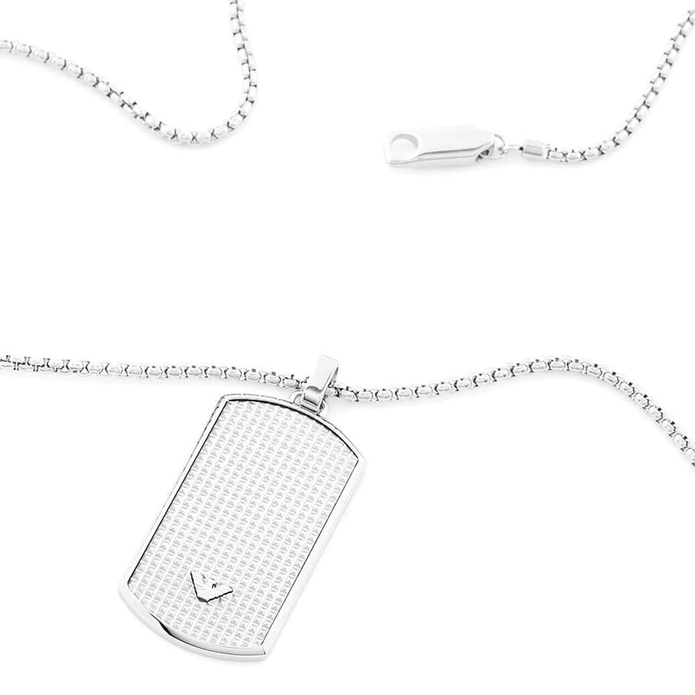 Emporio Armani Stainless Steel Tag Necklace image number 1