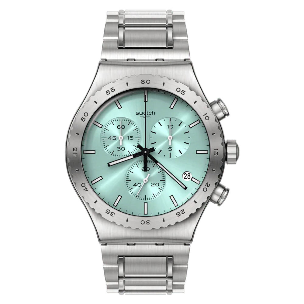Swatch Energize You 49mm Turquoise Dial Bracelet Watch