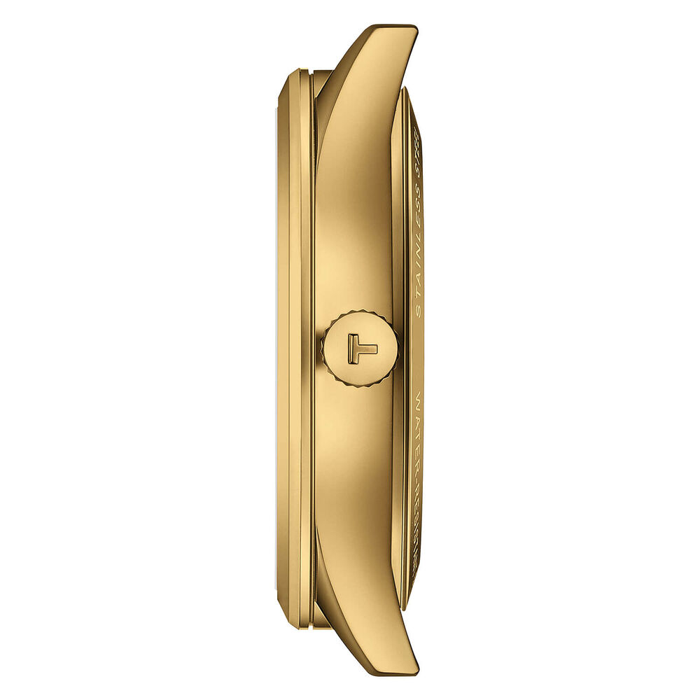 Tissot Classic Dream 40mm Ivory Dial Brown Leather Strap Watch image number 3