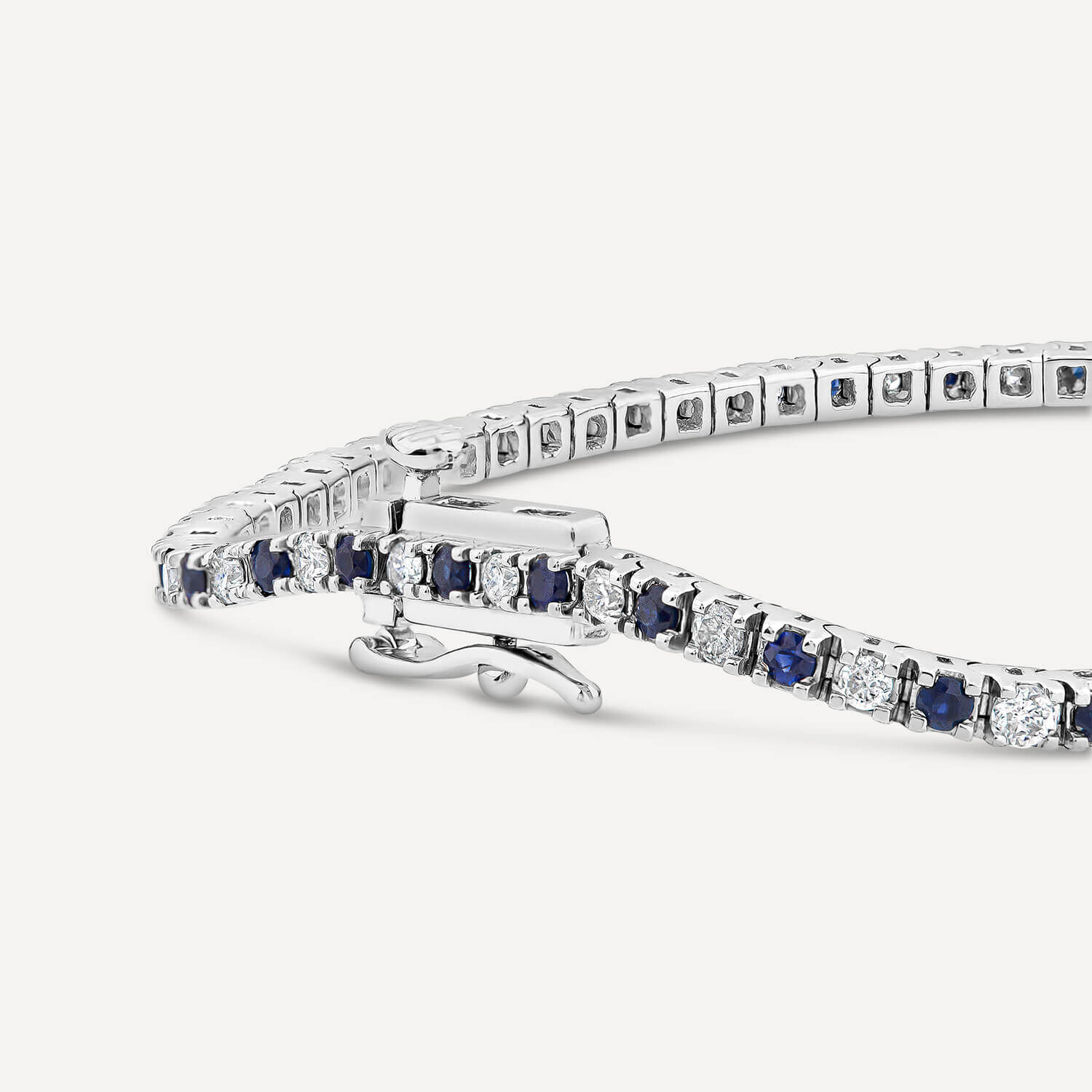 Platinum Sapphire 2.00ct Diamond Tennis Bracelet