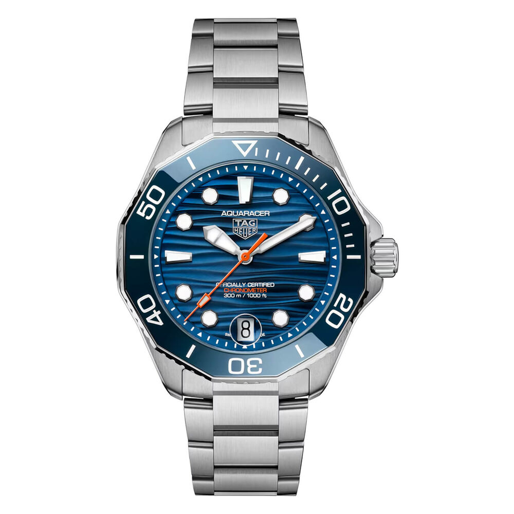 TAG Heuer Aquaracer Professional 300 Date 42mm Blue Dial & Bezel Stainless Steel Bracelet image number 0