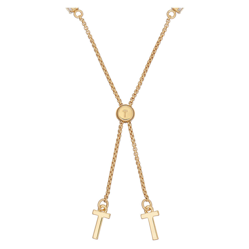 Ted Baker MELRAH Gold Tone Icon Crystal Slider Bracelet image number 1