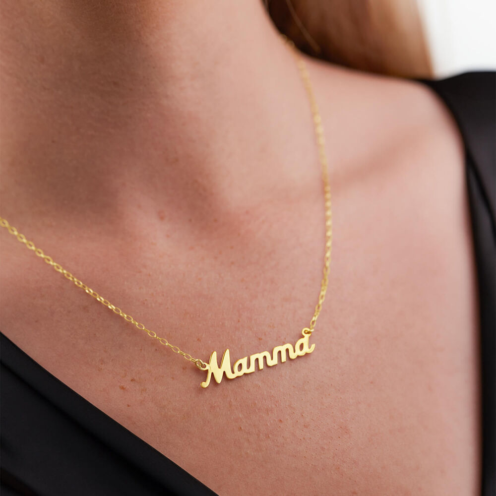 9ct Yellow Gold Personalised Name Necklace (up to 6 letters) (Special Order: 3-5 weeks) image number 7