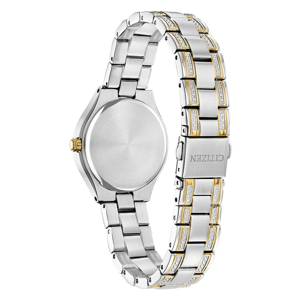 Citizen Silhouette 30mm Diamond Bezel Two-Tone Bracelet Watch