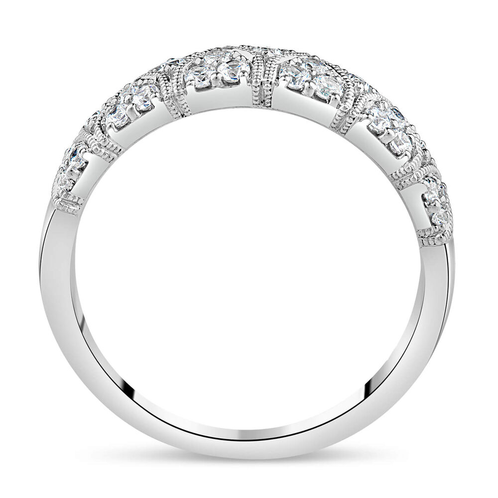 Kathy De Stafford 18ct White Gold 0.50 Carat Diamond Antique Pave Ring image number 2