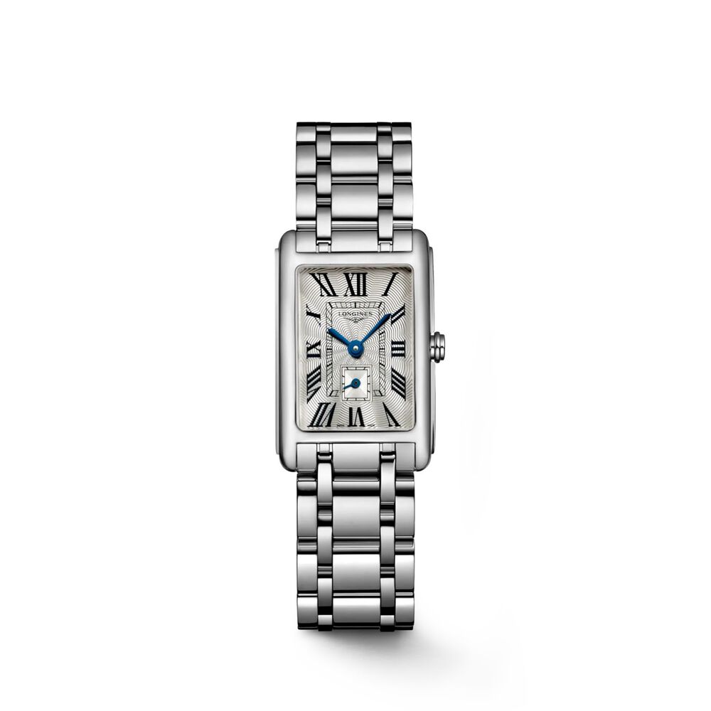 Longines DolceVita 20.80 X 32.00 mm Silver "flinque" Dial Blue Index Steel Case Watch image number 0
