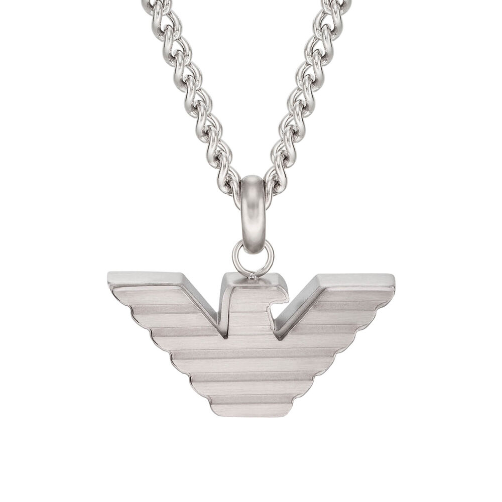 Emporio Armani Essentials Logo Stainless Steel Pendant image number 1