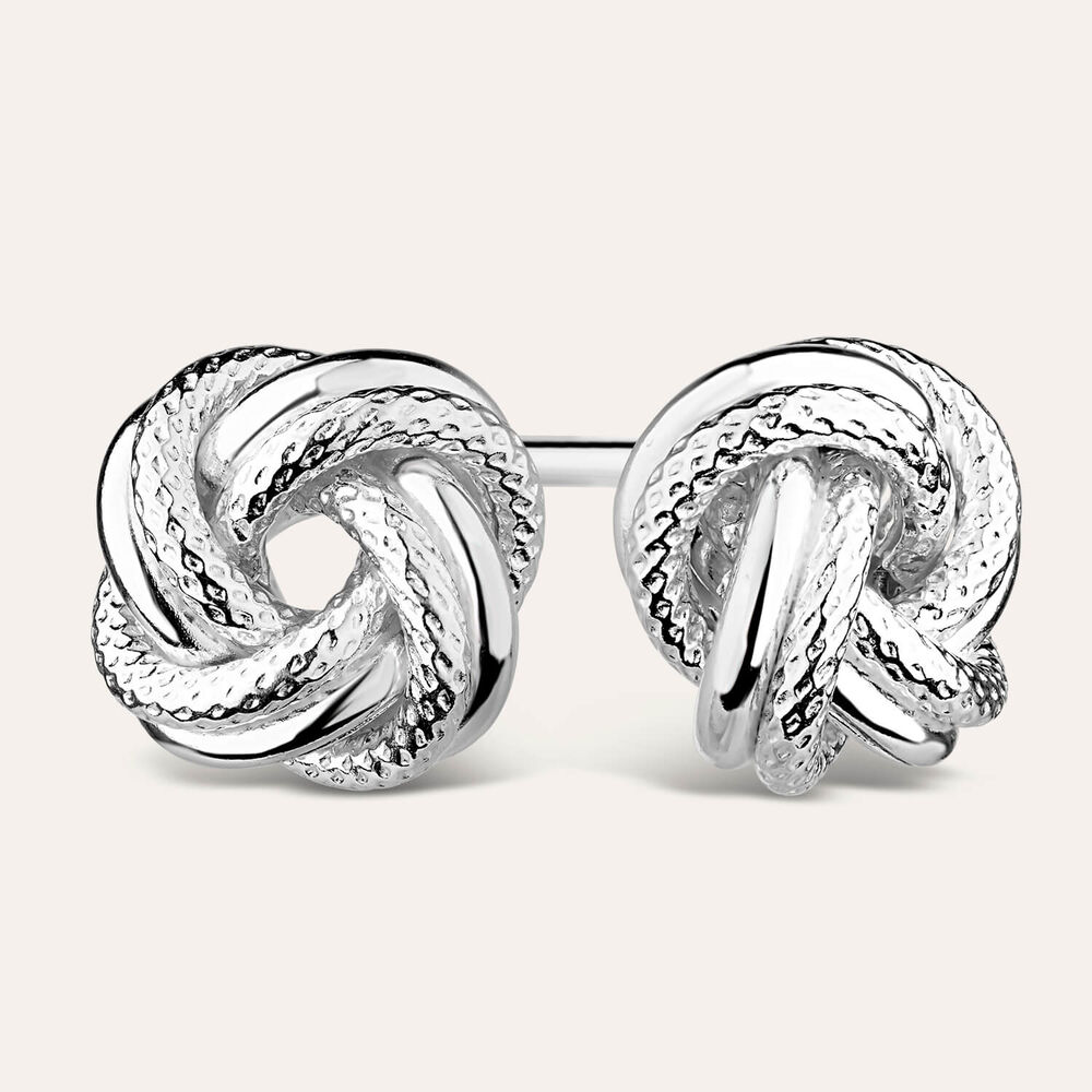 Sterling Silver Knot Earrings