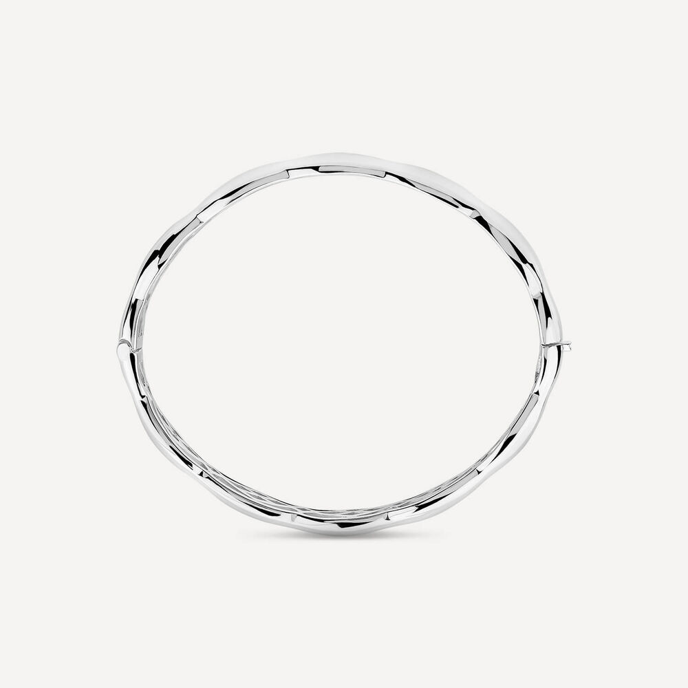 Sterling Silver Polished Wave Bangle image number 4