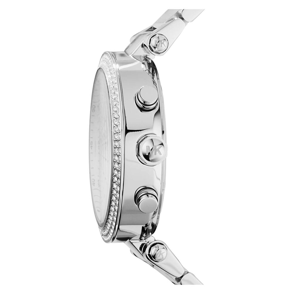Michael Kors Parker Glitz ladies' chronograph stainless steel bracelet watch image number 1