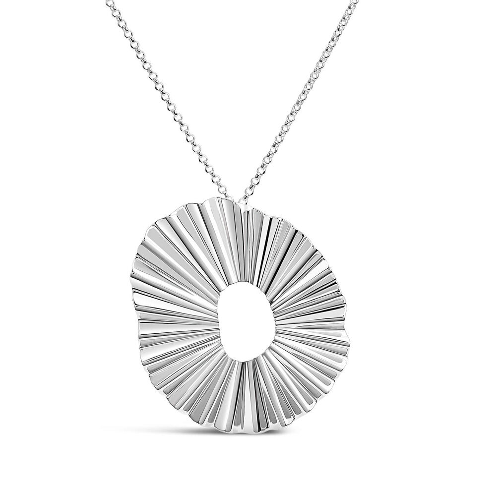 Sterling Silver Large Open Frill Pendant image number 0